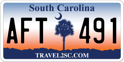 SC license plate AFT491
