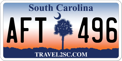 SC license plate AFT496
