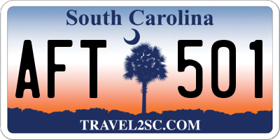 SC license plate AFT501