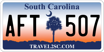 SC license plate AFT507