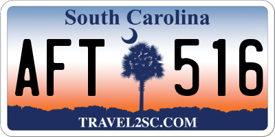 SC license plate AFT516