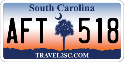 SC license plate AFT518