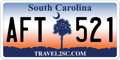 SC license plate AFT521
