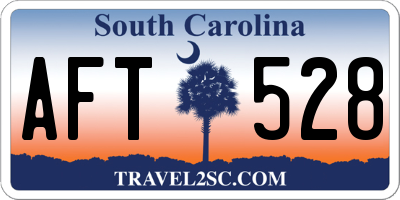 SC license plate AFT528