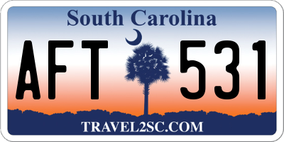 SC license plate AFT531