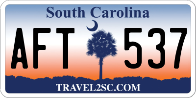 SC license plate AFT537