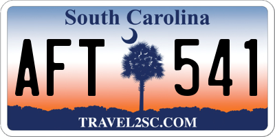 SC license plate AFT541