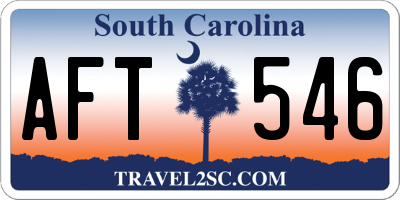 SC license plate AFT546
