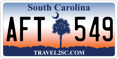 SC license plate AFT549