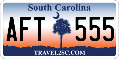 SC license plate AFT555