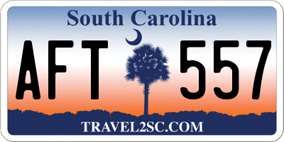SC license plate AFT557