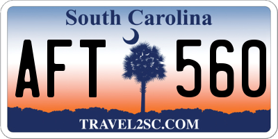 SC license plate AFT560