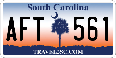 SC license plate AFT561