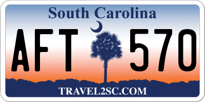 SC license plate AFT570