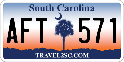 SC license plate AFT571