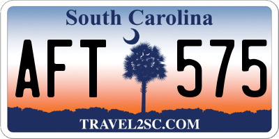 SC license plate AFT575