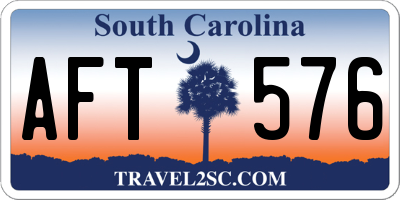 SC license plate AFT576
