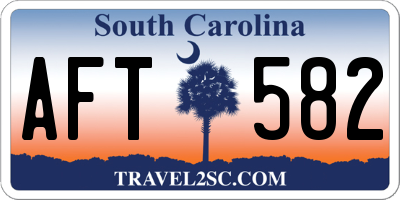 SC license plate AFT582