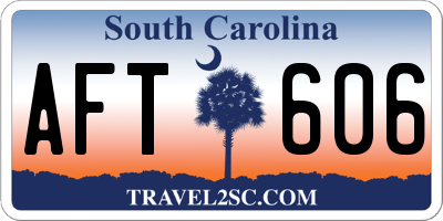 SC license plate AFT606