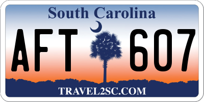 SC license plate AFT607