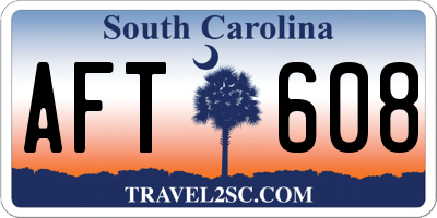 SC license plate AFT608