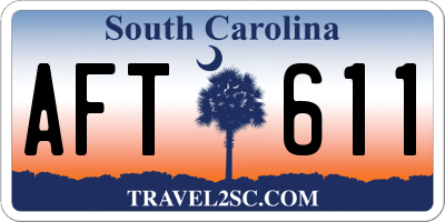 SC license plate AFT611