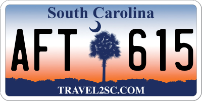 SC license plate AFT615