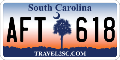 SC license plate AFT618