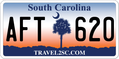 SC license plate AFT620
