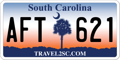 SC license plate AFT621
