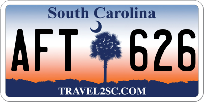 SC license plate AFT626
