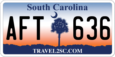 SC license plate AFT636