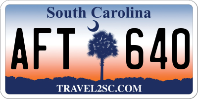 SC license plate AFT640