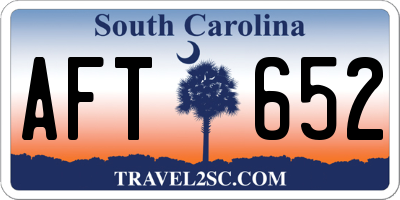 SC license plate AFT652