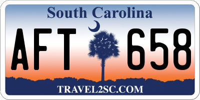 SC license plate AFT658