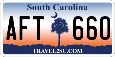 SC license plate AFT660