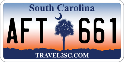 SC license plate AFT661
