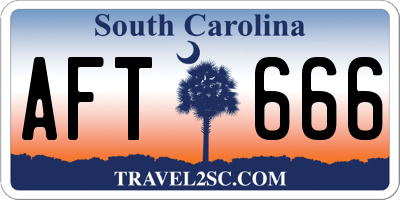 SC license plate AFT666