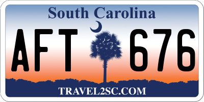 SC license plate AFT676