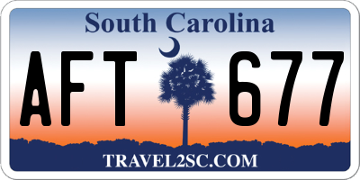 SC license plate AFT677