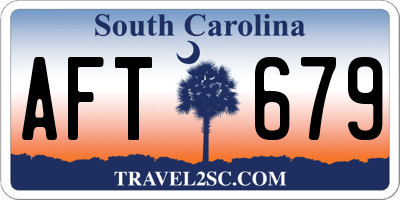 SC license plate AFT679