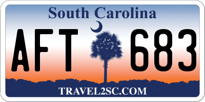 SC license plate AFT683