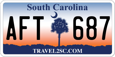 SC license plate AFT687