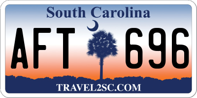 SC license plate AFT696
