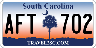SC license plate AFT702