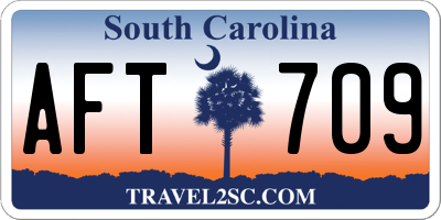 SC license plate AFT709