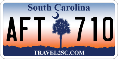 SC license plate AFT710