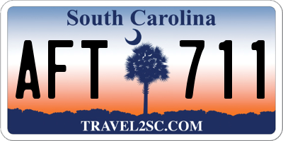 SC license plate AFT711