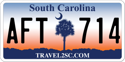 SC license plate AFT714