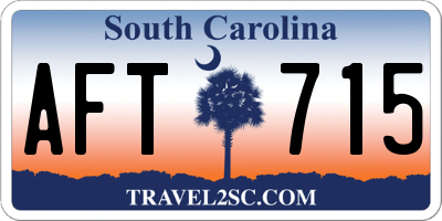 SC license plate AFT715